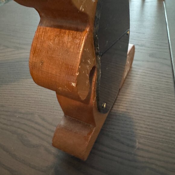 Vintage Wood Beaver Coin Bank Smokey See-Thru Lucite Belly - Picture 7 of 8